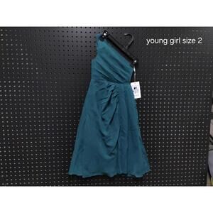 Adorable Girls' Teal Dress - Size 2, Act Fast!